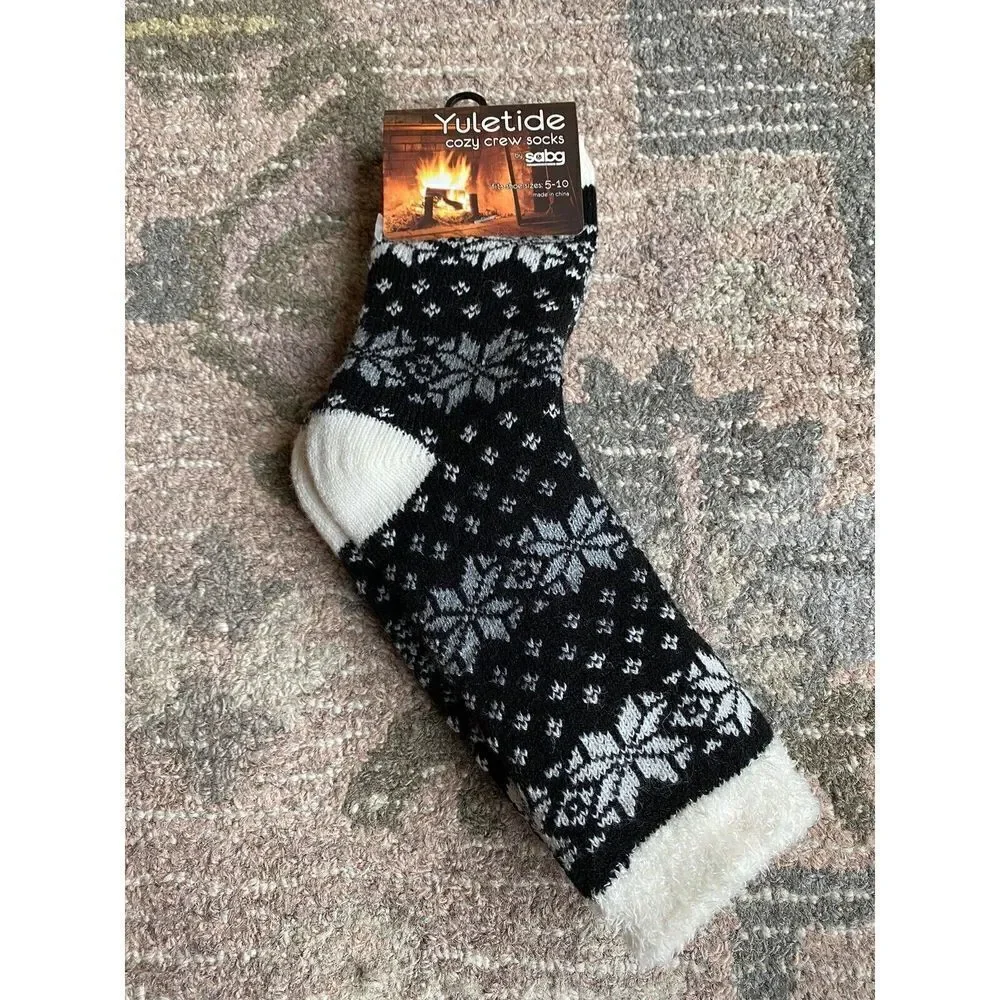 Yuletide Log Festive Cozy Crew Socks